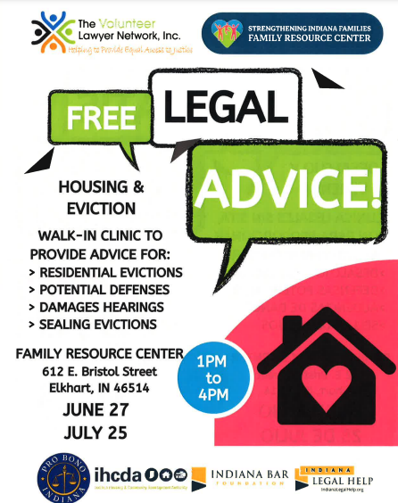 Free legal advice english flyer