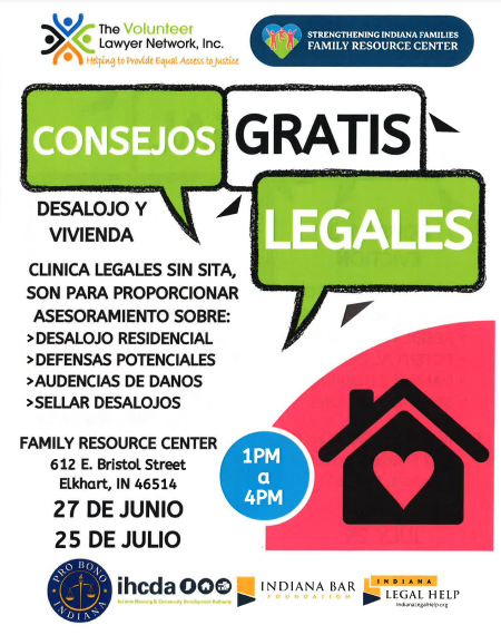 Free legal advice flyer spanish