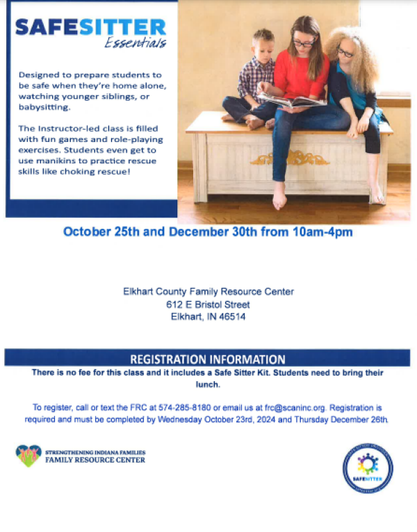 Safe Sitter Essentials Flyer.